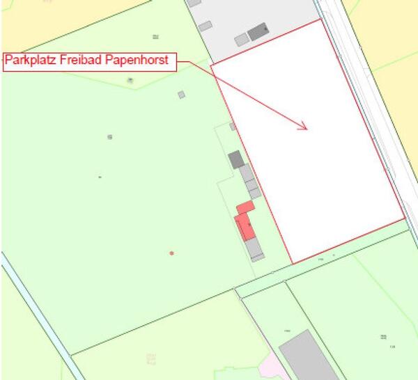Bild vergrößern: ein Lage Plan des Freibades in Papenhorst welches zur Samtgemeinde Wathlingen gehört.