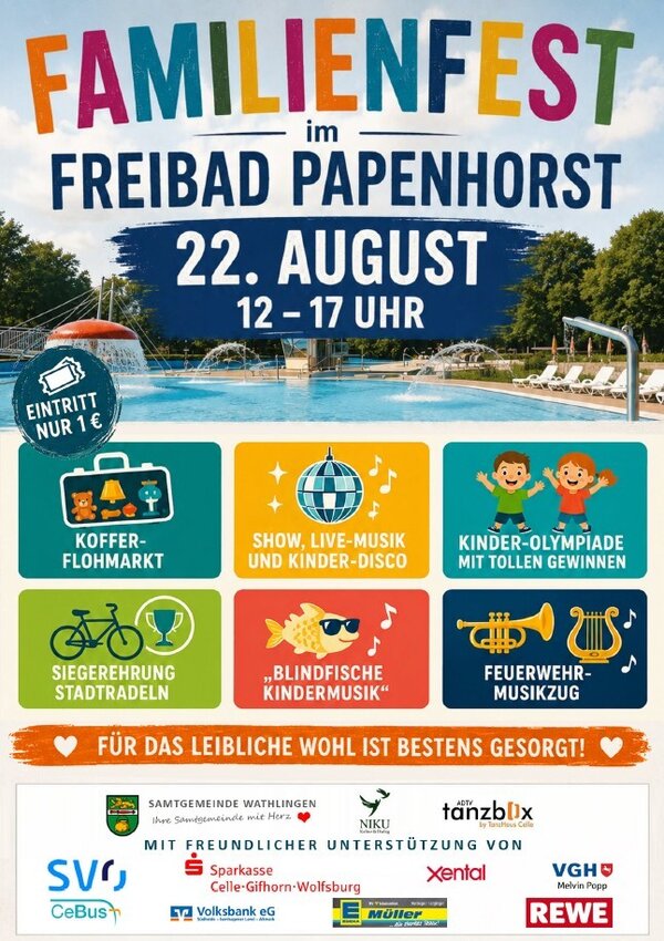 Bild vergr&ouml;&szlig;ern: Familienfest im Freibad Papenhorst