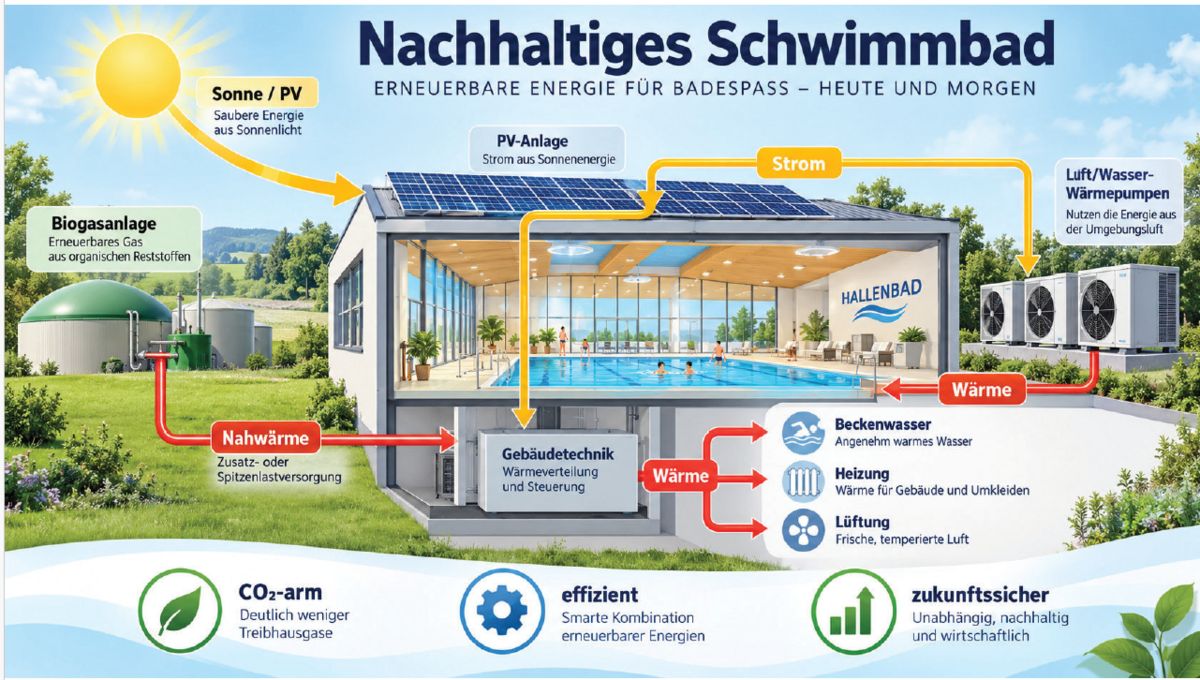 Nachhaltiges Schwimmbad